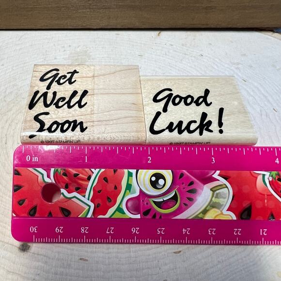 Rubber Stamps: Get Well Soon & Good Luck - Picture 3 of 3